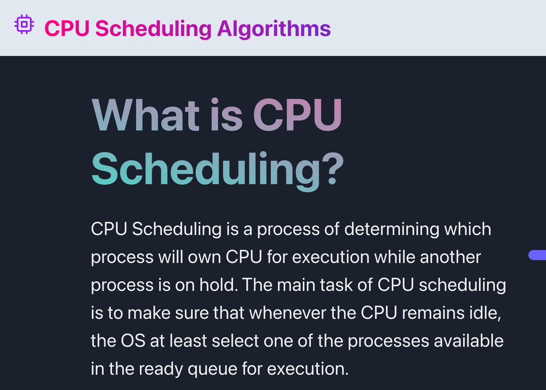 CPU Scheduling Algorithm Simulator